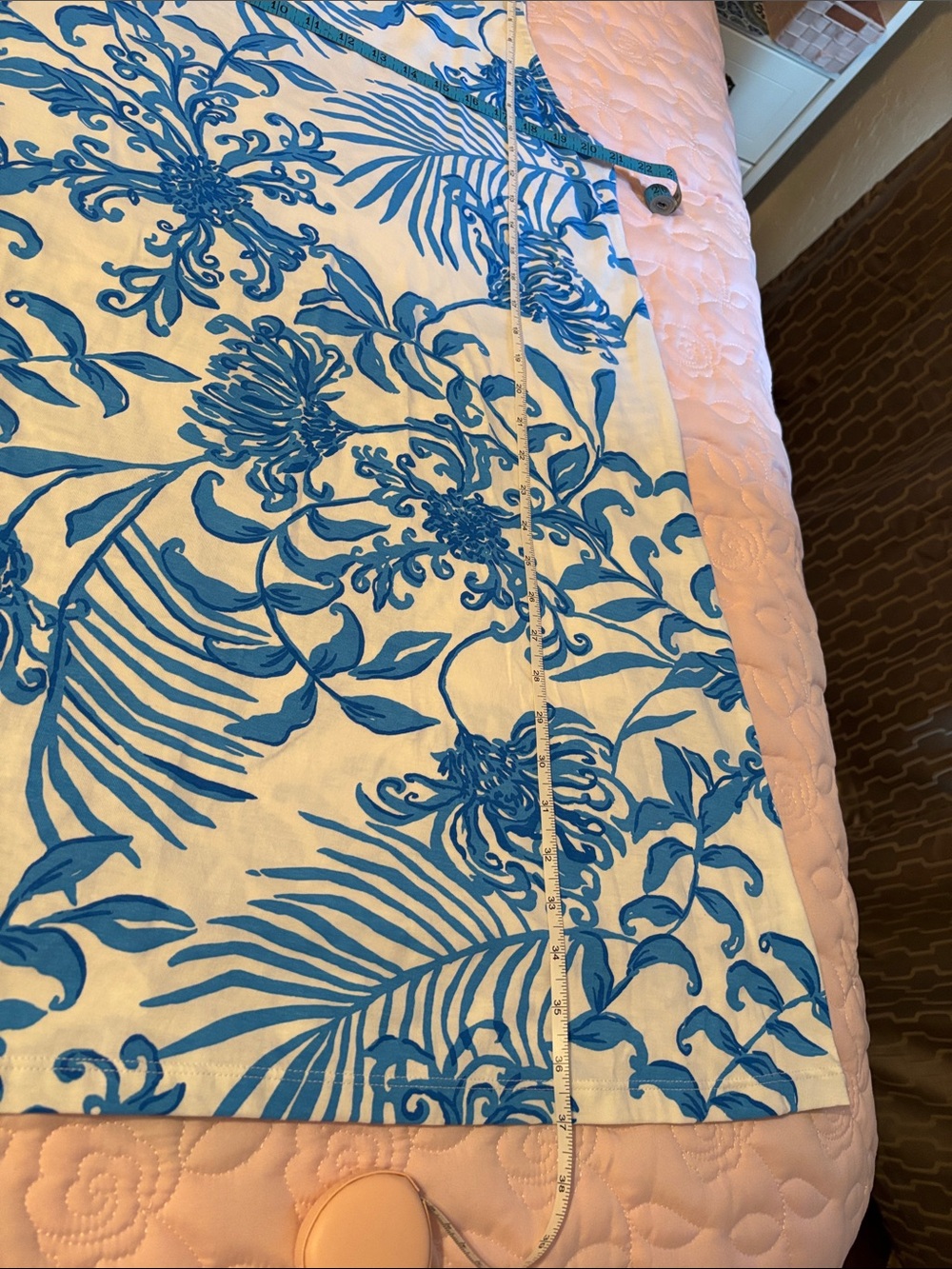 Lilly Pulitzer White Dress with Blue Tropical Print - Picture 6 of 6